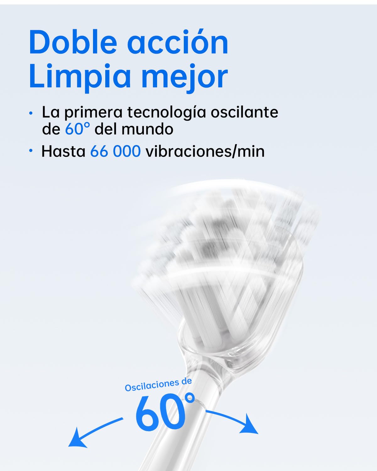 Laifen Wave Cepillo de Dientes Eléctrico Sónico Primera 60° Oscilación y Vibración 45 Días de Autonomía con 3 Cabezales Aceptado por ADA Personalización APP Antimoho Viaje Adultos (Acero Inoxidable)
