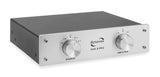 Dynavox AUX-S Pro - Conmutador de extensión de Entrada con 5 entradas RCA para Dos amplificadores estéreo y Envolvente, Color Plateado