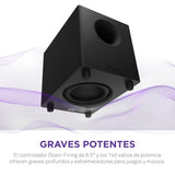 NZXT Relay subwoofer de sobremesa para PC Gaming - AP-SUB80-EU - 140 vatios - Graves Profundos y potentes - Controlador Down-Firing de 6.5" - Diseño Compacto - Controles de Cruce y Fase - Negro