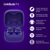 Sony LinkBuds Fit – Auriculares bluetooth True Wireless con Noise Cancelling - Cómodos todo el día, IPX4, Hi-Res Audio, Ambient Sound Mode, 21 h autonomía, conexión multipunto, iOS y Android - Violeta