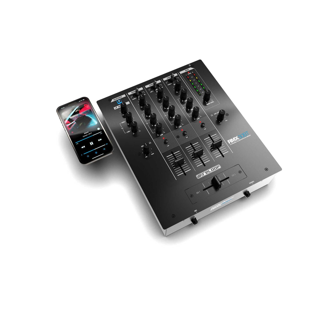 Reloop RMX-30 BT - Mezclador de DJ Bluetooth de 3 canales