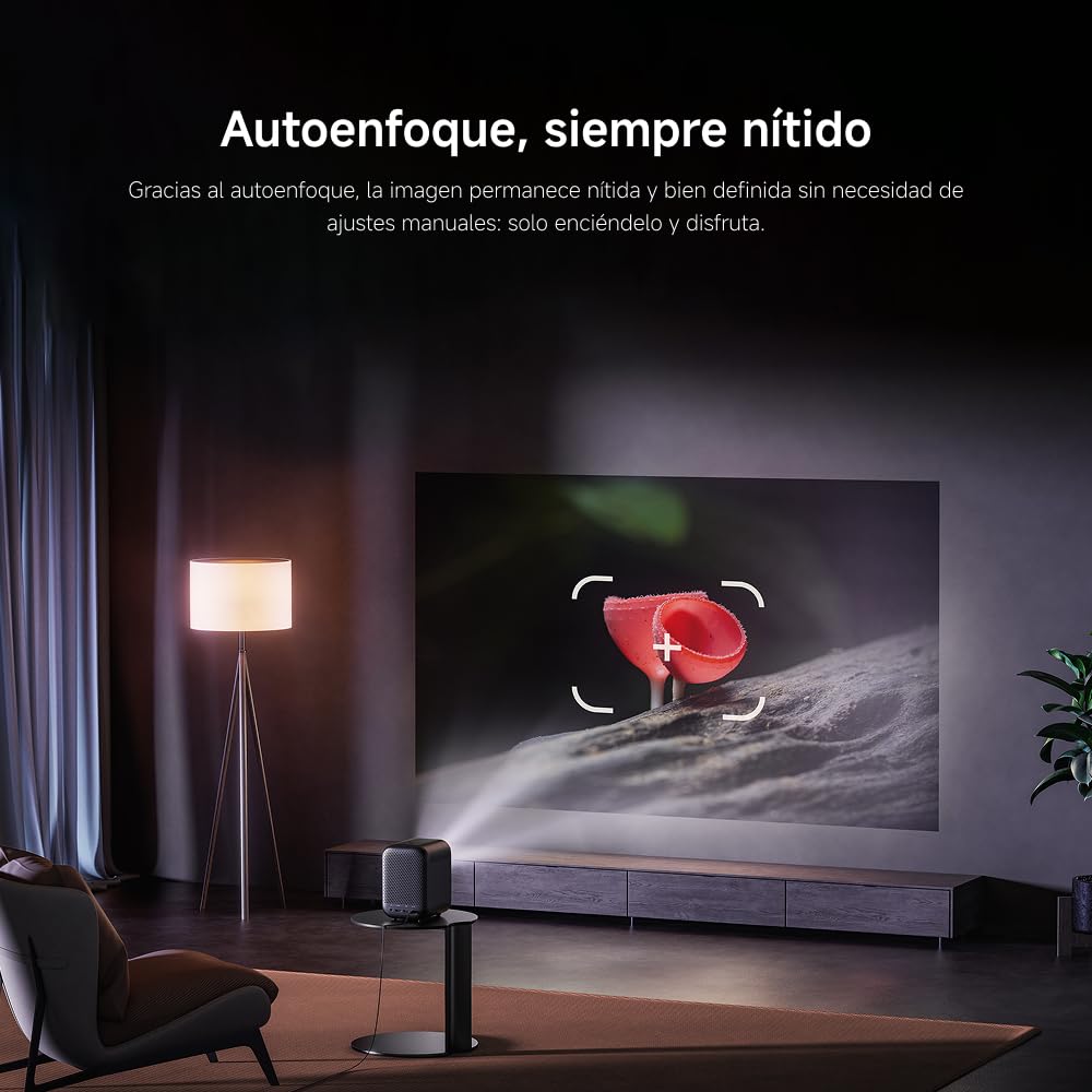 Xiaomi L1 Proyector Inteligente 1080P con Google TV & Netflix, Portátil Cine en Casa, Enfoque Auto & Keystone, HDR10/HLG, Pantalla 120", WiFi 5G Bluetooth, Audio Dolby, Proyector Exterior