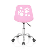 hjh OFFICE 742004 Silla Giratoria para Niños Fancy I Piel sintética Rosa, Sillas de Escritorio Infantiles, Ajustable en Altura, Motivo Animal