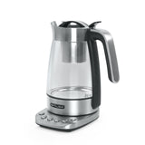 Muse MS320T. Tetera con carcasa de cristal, Función de mantener caliente, Cesta de té extraíble.