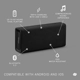 Urbanista Brisbane Plus Altavoz Bluetooth 5.3, Altavoz Portátil con Emparejamiento de Sistema para Reproducción Estéreo, Reproducción de 60 Horas, Resistencia IPX5, Carga USB C, Negro Medianoche