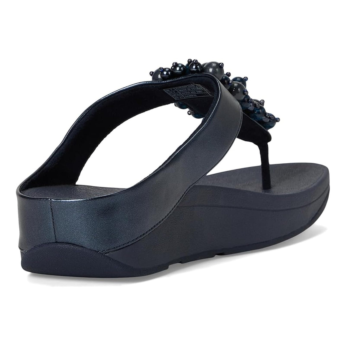 Fitflop Fino Bauble-Bead Toe-Post Sandals, Sandalia Mujer, Navy, 38 EU