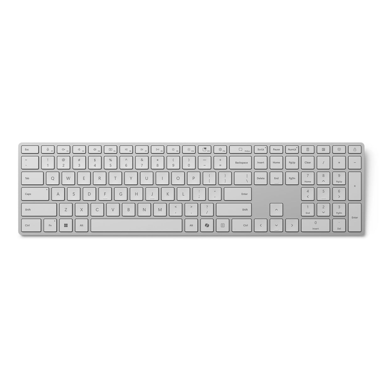 Surface Microsoft Keyboard 2024 - Teclado inalámbrico Bluetooth Compatible con Windows 11 (Teclado AZERTY francés) - Gris