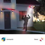 Konyks Camini Air 2 Solar - Cámara de vigilancia al Aire Libre inalámbrica WiFi con Panel Solar, notificaciones detección de Movimiento, visión Nocturna en Color, función de iluminación y Sirena