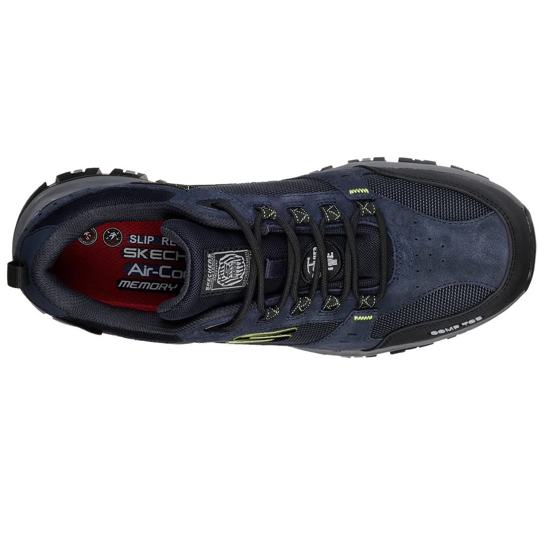Skechers GREETAH, Zapatillas para Hombre, Navy Suede Leather W/ Textile, 42.5 EU