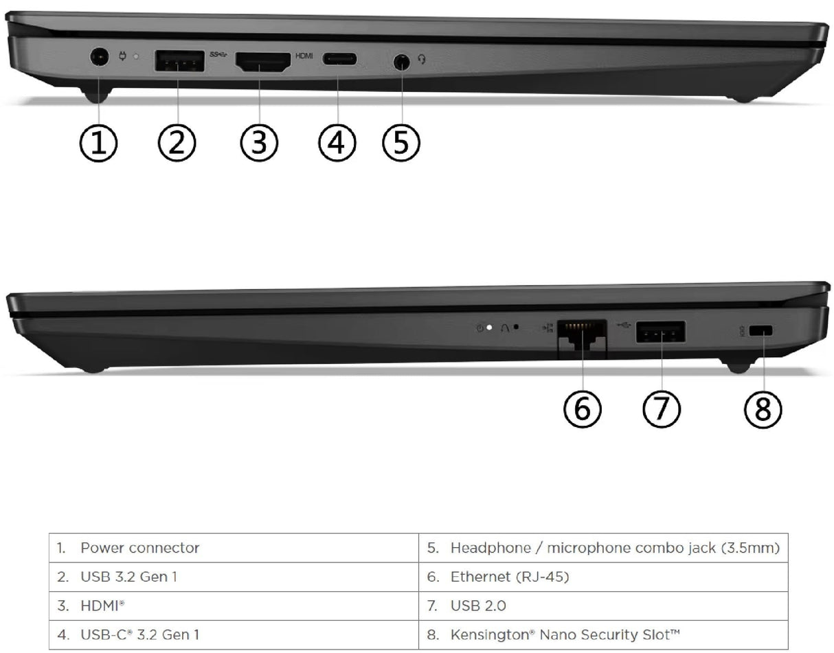 Lenovo Notebook V15 G3 15.6" i3-1215U 1.2GHz RAM 8GB-SSD 256GB M.2 NVMe-Win 11 Home Black (82TT00G4IX) Marca