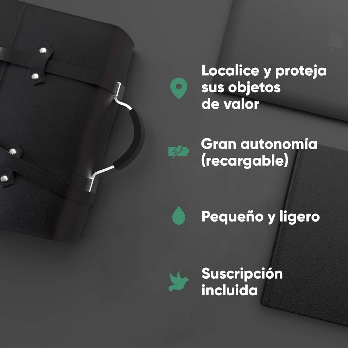 Invoxia Mini Tracker GPS - Localizador GPS pequeño con 3 meses de autonomía - Suscripción por 3 años incluida