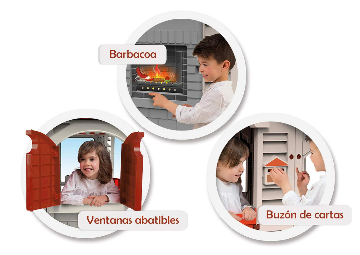 Chicos - Le Chalet Gran Casita Infantil de Exterior e Interior | Casa Resistente y Duradera | Medidas: 159cm x 103cm x 104cm | Recomendada para niños y niñas de 2 años (89650)