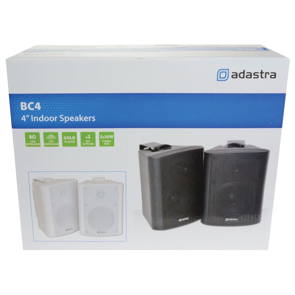 Adastra | Altavoces estéreo de alta calidad suministrados en pares | 70W Max | Negro