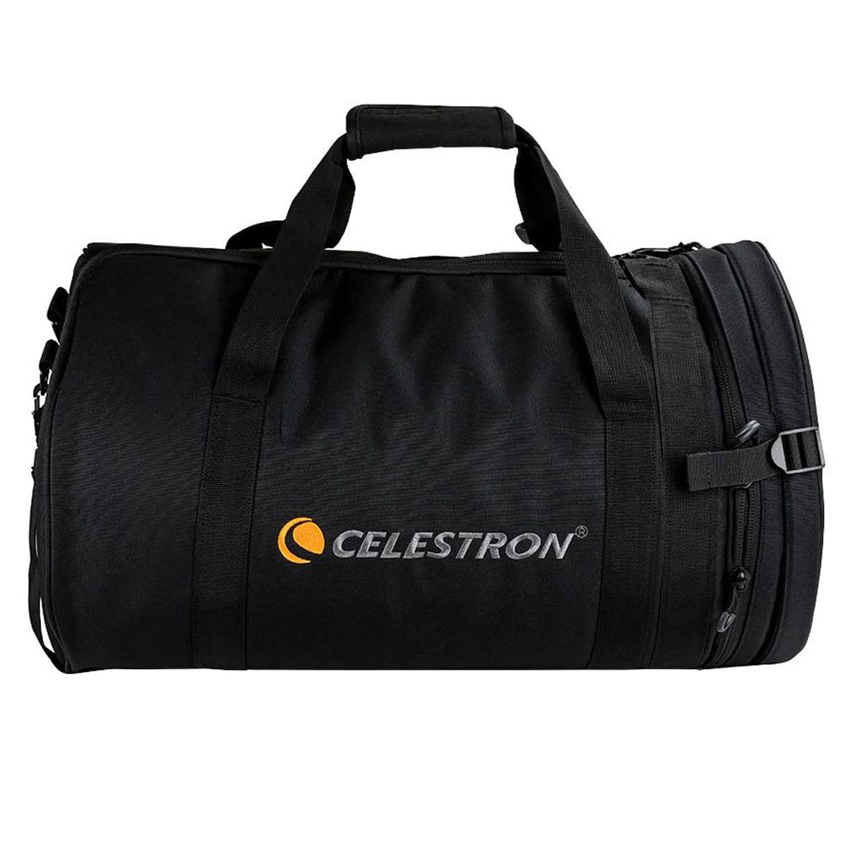 Celestron 94026 Bolsa para telescopio de 8” para tubos ópticos Schmidt Cassegrain y EdgeHD – Estuche resistente al agua duradero con compartimentos protectores, bolsillo para accesorios, correa, negro
