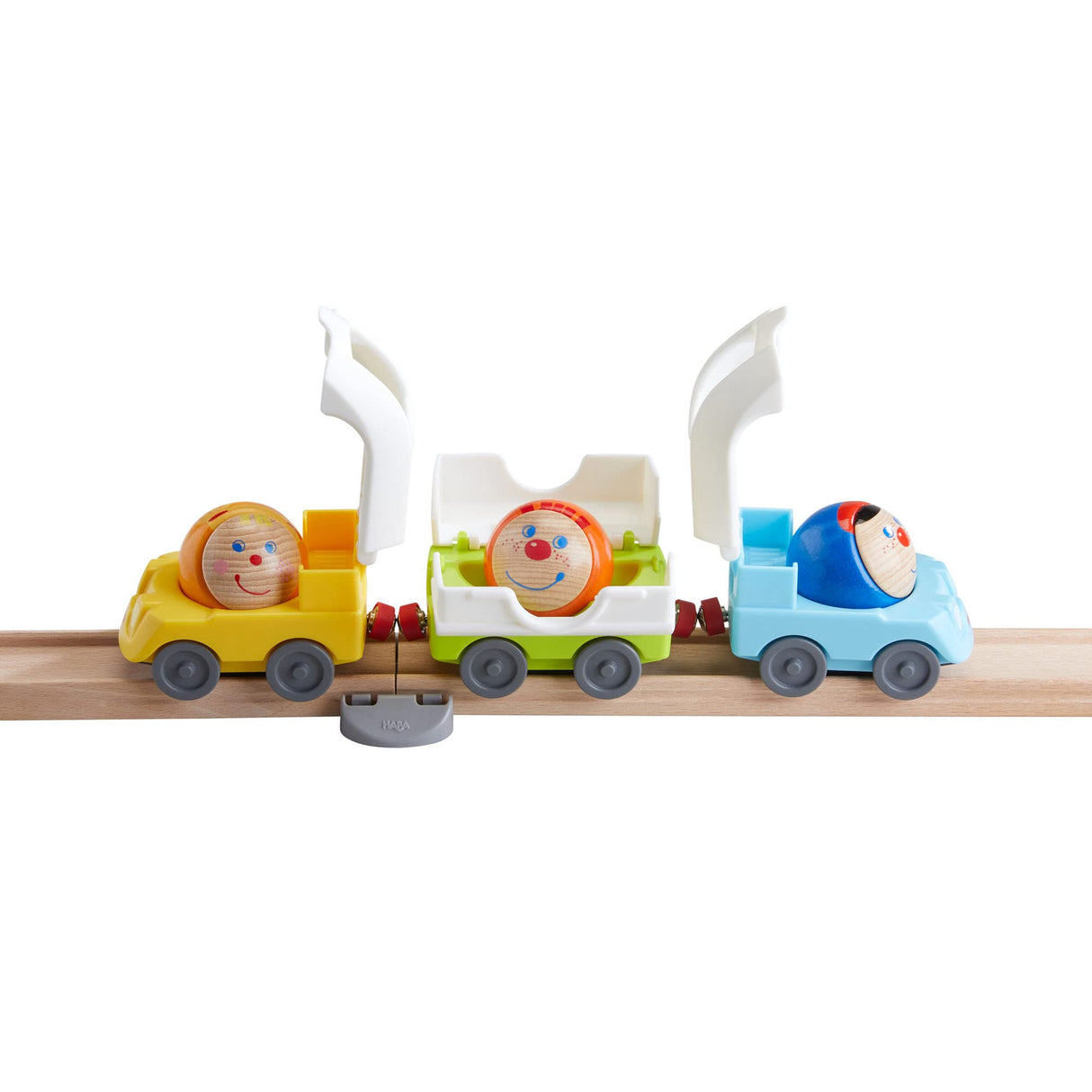 HABA 306745 Kullerbü – Spielbahn Bahnhof, Primera Pista de Bolas a Partir de 2 años, Multicolor