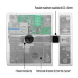 Cerradura electrónica invisible de alta seguridad int_LOCK BT. Acabado níquel mate.