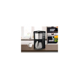 Melitta Look V Therm Perfection 1025-16 - Cafetera de goteo con jarra térmica y protección antical, cafetera de filtro con depósito extraíble, máquina de café para hasta 10 tazas, 1,25 L, negro