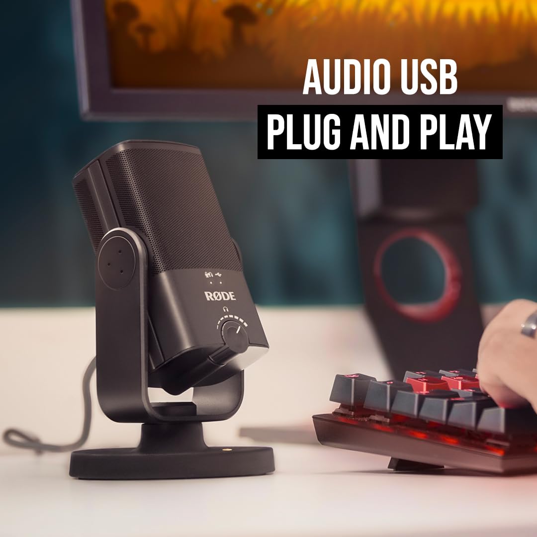 RØDE NT-USB - Micrófono, USB, 3.5 mm, negro