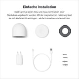 Google Nest CAM - Cámara de vigilancia Inteligente para Interior y Exterior, 1080p, G3AL9, Snow, 2 Unidades (1 Unidad)