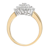 Naava Anillo para Mujer de Oro Amarillo 9K con 37 Diamantes talla 6.5
