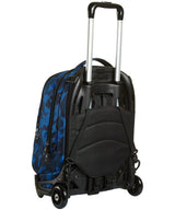 Invicta Mochila con Ruedas Desmontables + Carro, CAMO SQUARED, Azul Camu - Mochila 3 en 1, Trolley Escolar con Carro, Crossover System - Bolso Escolar Niños y Adolescentes - Doble Bolsillo Frontal