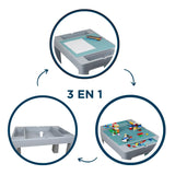 Thermobaby - Mesa multifunción multifunción multiplay para Interiores y Exteriores, 2 sillas y Almacenamiento