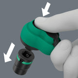 Wera 05005530001 8100 SB 12 Juego de carraca Zyklop Comfort, palanca de conmutación, con arrastre de 3/8", métrico, 16 piezas