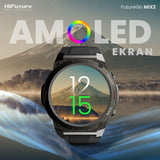 HiFuture GoMix2 Reloj Inteligente Hombre Mujer, Pantalla AMOLED, Resistente al Agua IP68, Monitor de frecuencia cardíaca en la, podómetro smartwatch para Android e iOS (Naranja)