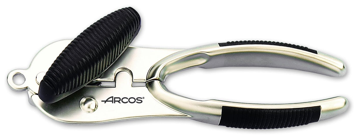 Arcos Accesorios de Cocina - Juego de 5 Piezas (Pelador, Cascanueces, Sacacorchos, Prensa Ajos, Abrelatas) - Aleación de Zinc, Acabado Cromado, Caja Regalo - Plata