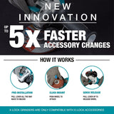 Makita DGA519Z Miniamoladora BL 18V LXT 125 mm X-Lock/Solo, sin batería y sin Cargador, 18 V, Negro
