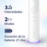 Philips Sonicare 6100 cepillo dental eléctrico, sónico con 2 modos de cepillado y 3 niveles de intensidad, EasyStart, estuche de viaje, blanco, HX7400/02 [Nueva Tecnología]