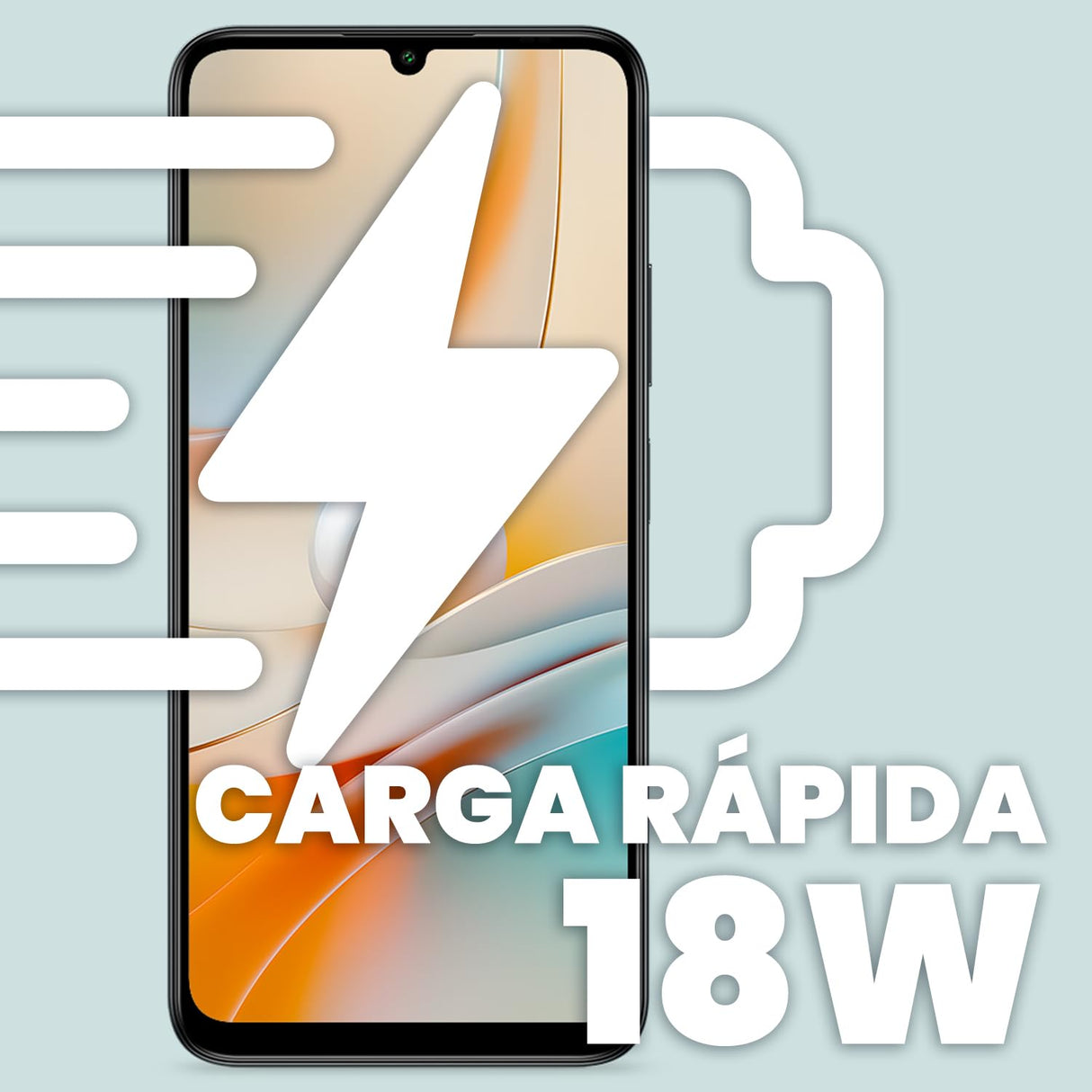 SPC Discovery 3 - Smartphone 6,8” IPS 120Hz | 128GB Memoria Interna y 4GB RAM | 50MP Dual CAM AI | NFC y Biometría | Android 14 | Batería 5000mAh con Carga rápida – Color Dark Matter