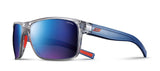 Julbo Renegade Gafas DE Sol, Gris Translu Brill/Azul/Naranja, L Unisex Adulto