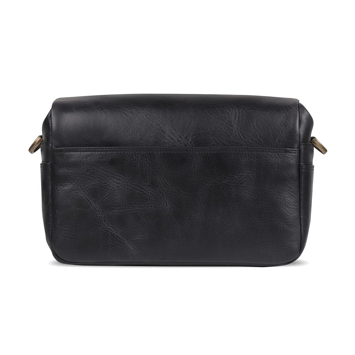 MegaGear Torres Mini Bolsa de mensajería de la cámara de Cuero Genuina para cámaras sin Espejo, instantáneas y DSLR - Maroon - Negro