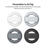 Belkin Funda para Apple Airtag con Clip, Carcasa Protectora Secure Holder con Llavero, Anillo con Llavero para Air Tag con Cobertura Antiarañazos, Negra