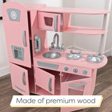 KidKraft Cocina de Juguete Rosa Vintage de Madera para niños con teléfono de Juguete y Nevera Vintage, Cocina Infantil, Juguetes niños 3+ años (53179)