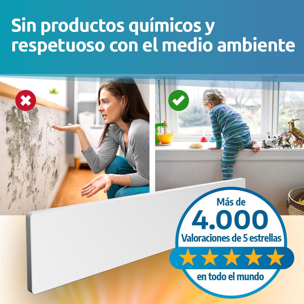 ELIAS Eliminador de Moho. contra el Moho, Seca los Espacios húmedos y Absorbe el Moho de la Base de la Vida. Sostenible y sin Productos químicos tóxicos
