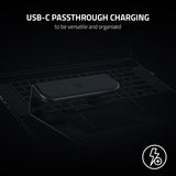 Razer Soporte para portátil Chroma V2: iluminación Chroma RGB Personalizable - Diseño ergonómico - Construcción de Aluminio anodizado - Hub USB-C de 4 Puertos - Negro Mate