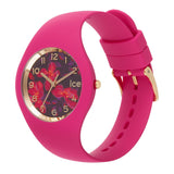 Ice-Watch - ICE flower Fuschia blossom - Reloj rosa para Mujer con Correa de silicona - 021738 (Small +)