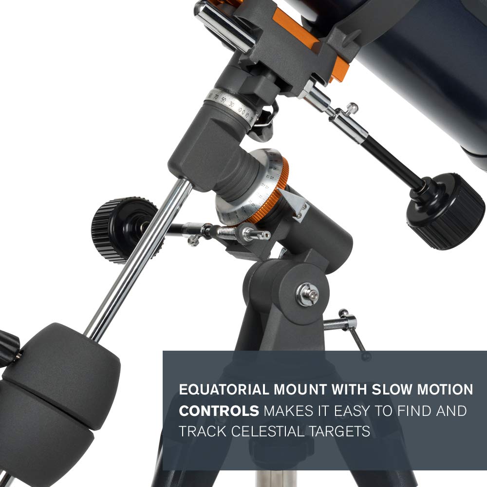 Celestron 31051 AstroMaster 130EQ, Telescopio Reflector newtoniano con accionamiento por Motor, Azul Oscuro