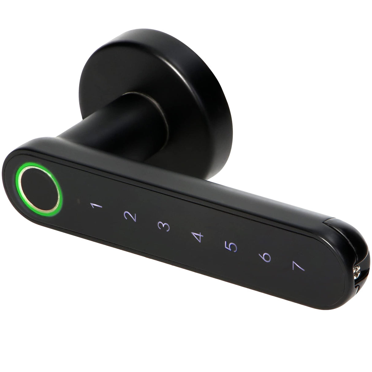 ORNO ZS-853 - Cerradura conectada con teclado táctil y biométrico, lector de huellas dactilares, Bluetooth 4.0 (Negro)