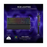 NEWSKILL Serike V2 Teclado mecánico Full Layout RGB con switches Hot-Swap lineales, Estructura metálica y reposamuñecas magnético español Negro