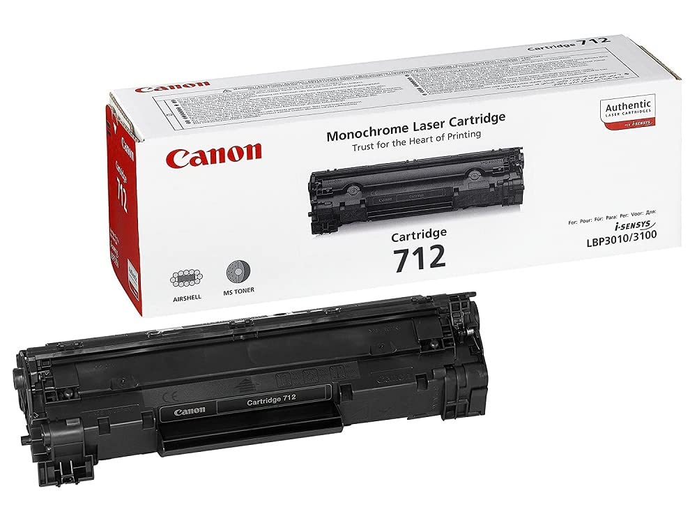 Canon 712 Bk Cartucho de toner original Negro para Impresora Laser Isensys
