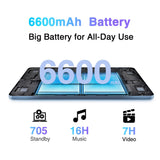 DOOGEE T10S Tablet Android 14【2024】, 11GB + 128GB (TF 1TB) de 10,1 Pulgadas, Unisoc T606 Tablet táctil, 8,4 mm Ultra-Thin 6600 mAh,8MP+5MP Widevine L1 Tableta, Dual 4G LTE /5G WiFi