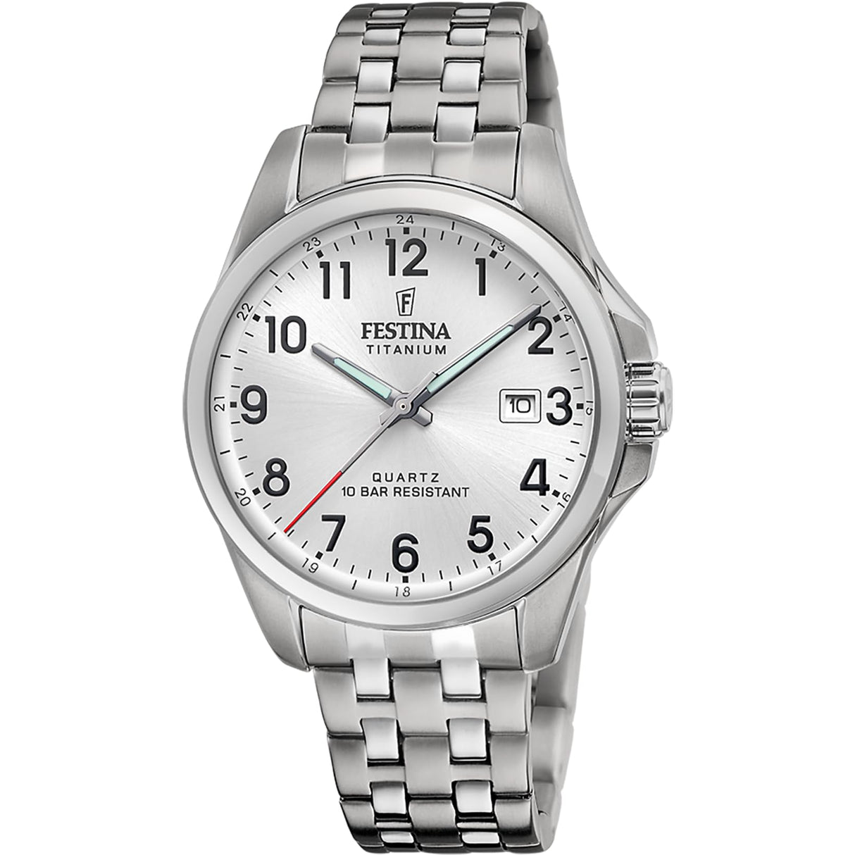 Festina Reloj Hombre F20696/1 Titanium Caja de Titanio Plateado Correa de Titanio Gris