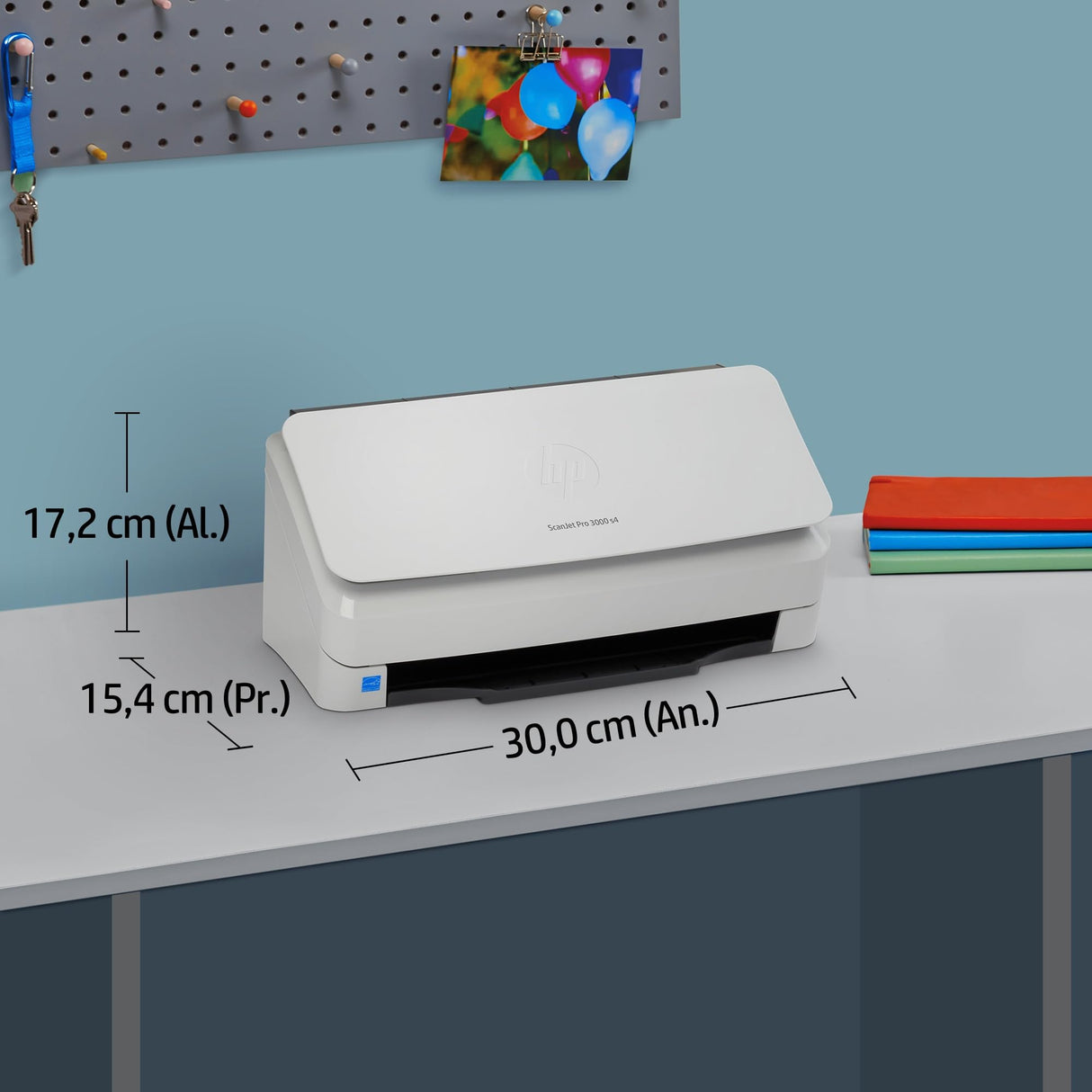 HP ScanJet Pro 3000 s4 - Escáner con alimentador automático de hojas, USB 3.0, 40 ppm, Blanco