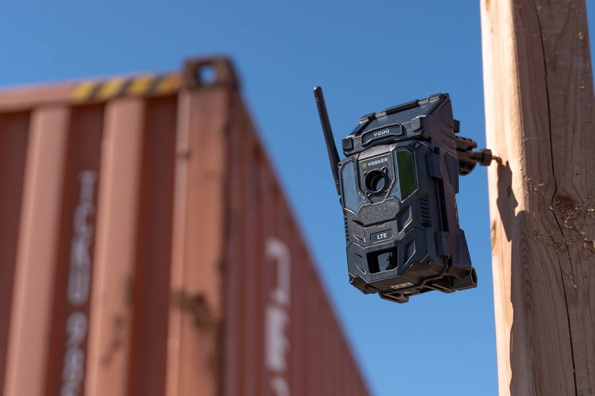 VOSKER V200 LTE - Cámara de seguridad para exteriores, inalámbrica, vigilancia de edificios, cámara de seguridad móvil