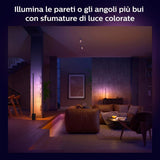 Philips Hue Gradient Signe – Lámpara inteligente, Lámpara de Pie LED Inteligente, Luz Blanca y Luces de Colores, sistema de iluminación con tira led Compatible con Alexa y Google Home, Color Negro