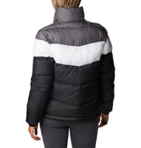 Columbia Mujer Chaqueta Acolchada, Black, White, City Grey, M