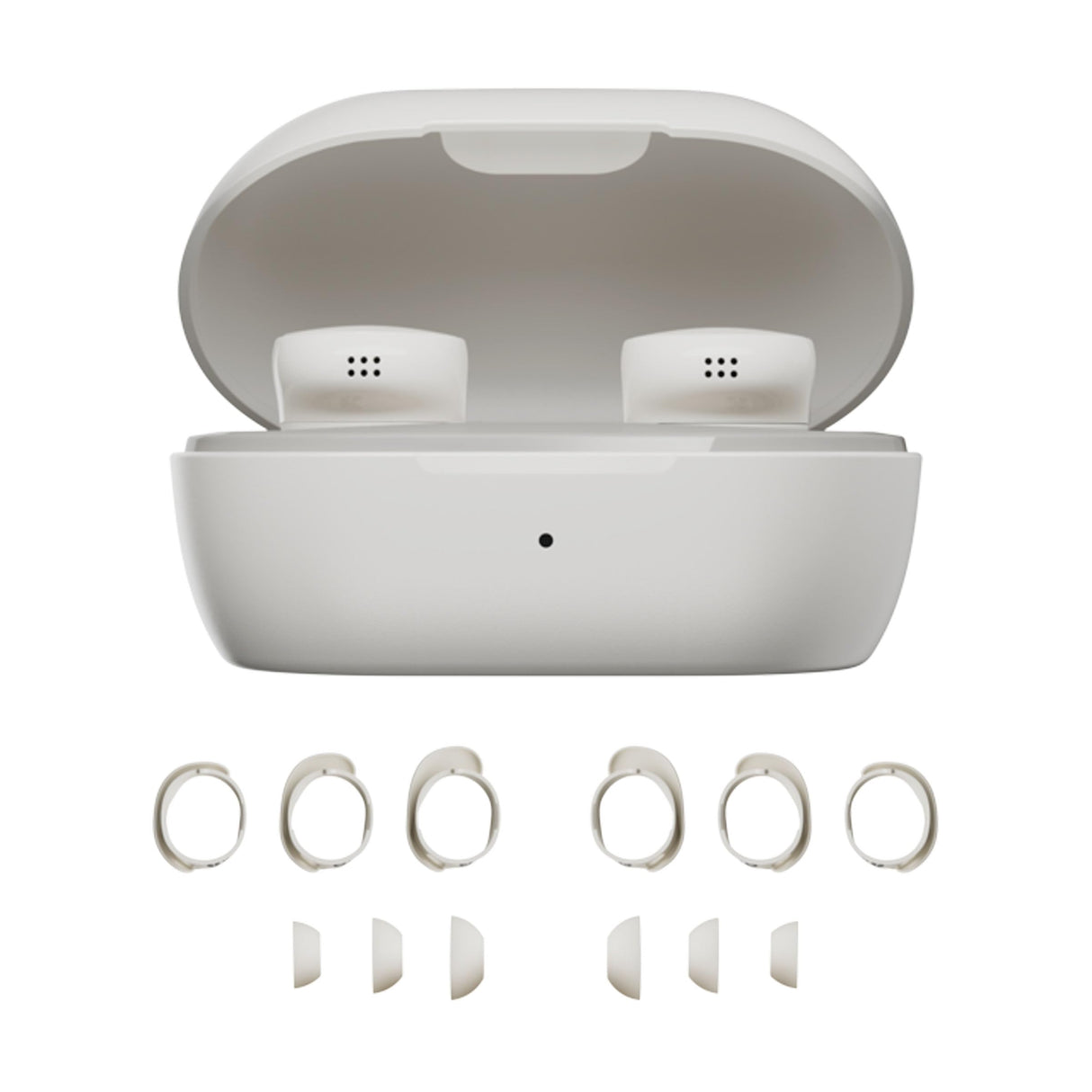 Bose QuietComfort Earbuds True Wireless, Auriculares con Bluetooth con cancelación de Ruido Activa y micrófono, Tecnología Deep Bass y clasificación IPX4, hasta 8,5 Horas de autonomía, Blanco Ahumado